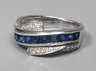 Damenring mit Saphir und Diamanten