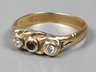 Damenring mit Brillanten und Saphir