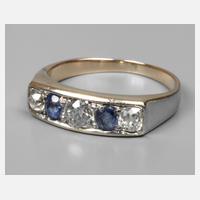 Damenring mit Diamanten und Saphiren111