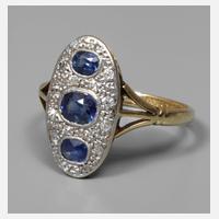 Damenring mit Saphiren und Diamanten111