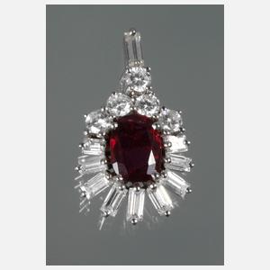 Anhänger mit Rubin und Brillanten