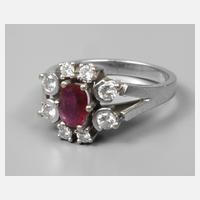 Damenring mit Rubin und Brillanten111