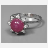 Damenring mit Rubin und Brillanten111