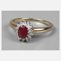 Damenring mit Rubin und Brillanten111