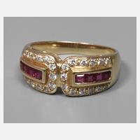 Damenring mit Rubinen und Brillanten111