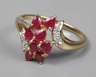 Damenring mit Rubinen und Diamanten