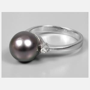 Damenring mit Tahitiperle und Brillanten