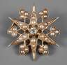 Sternbrosche mit Perlen und Brillant