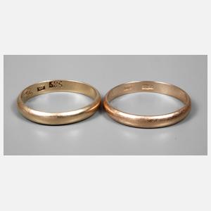 Zwei Eheringe Gold