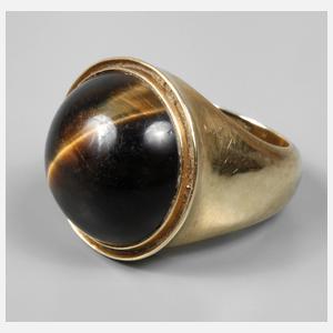 Damenring mit Tigeraugencabochon