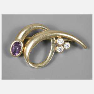 Brosche mit Amethyst