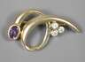 Brosche mit Amethyst