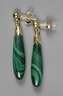 Paar Ohrhänger mit Malachit