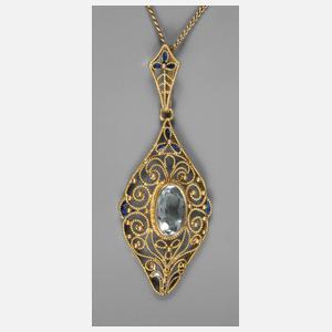 Anhänger mit Aquamarin