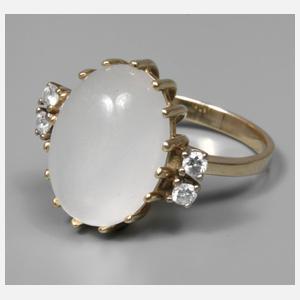 Damenring mit Mondstein und Brillanten