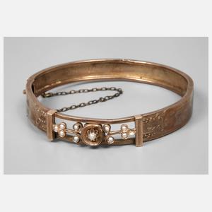 Biedermeier-Armreif mit Perlen