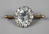 Brosche mit Aquamarinbesatz