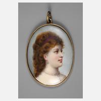 Anhänger mit feiner Porzellanmalerei111