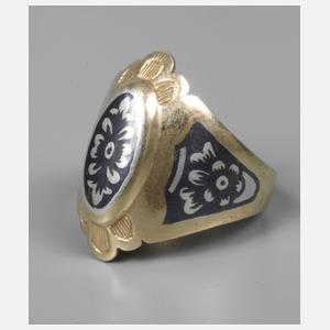 Silberring mit Niellotechnik