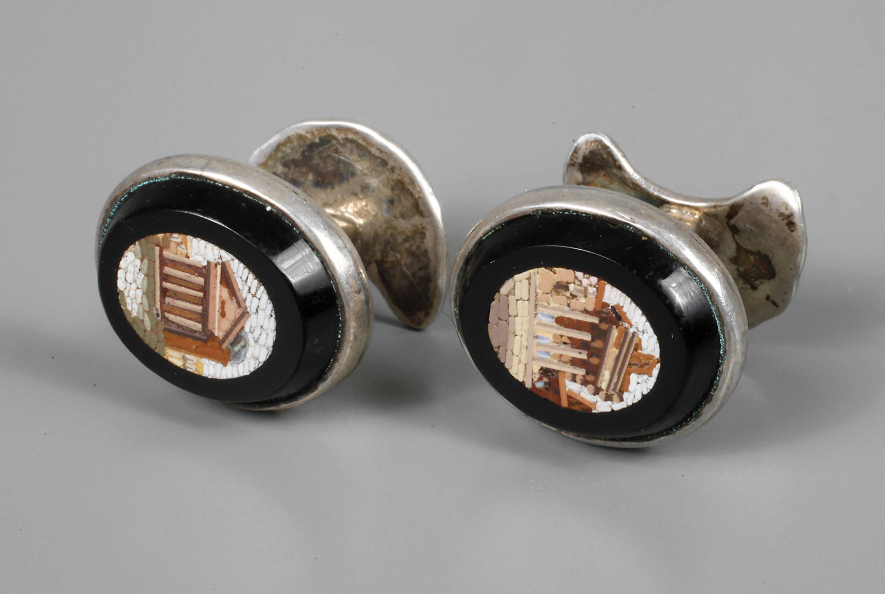 Paar Manschettenknöpfe Millefiori