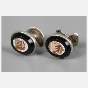 Paar Manschettenknöpfe Millefiori