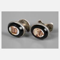 Paar Manschettenknöpfe Millefiori111