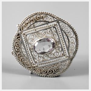 Jugendstilbrosche mit Amethyst