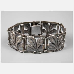 Breites Armband mit Blattdekor