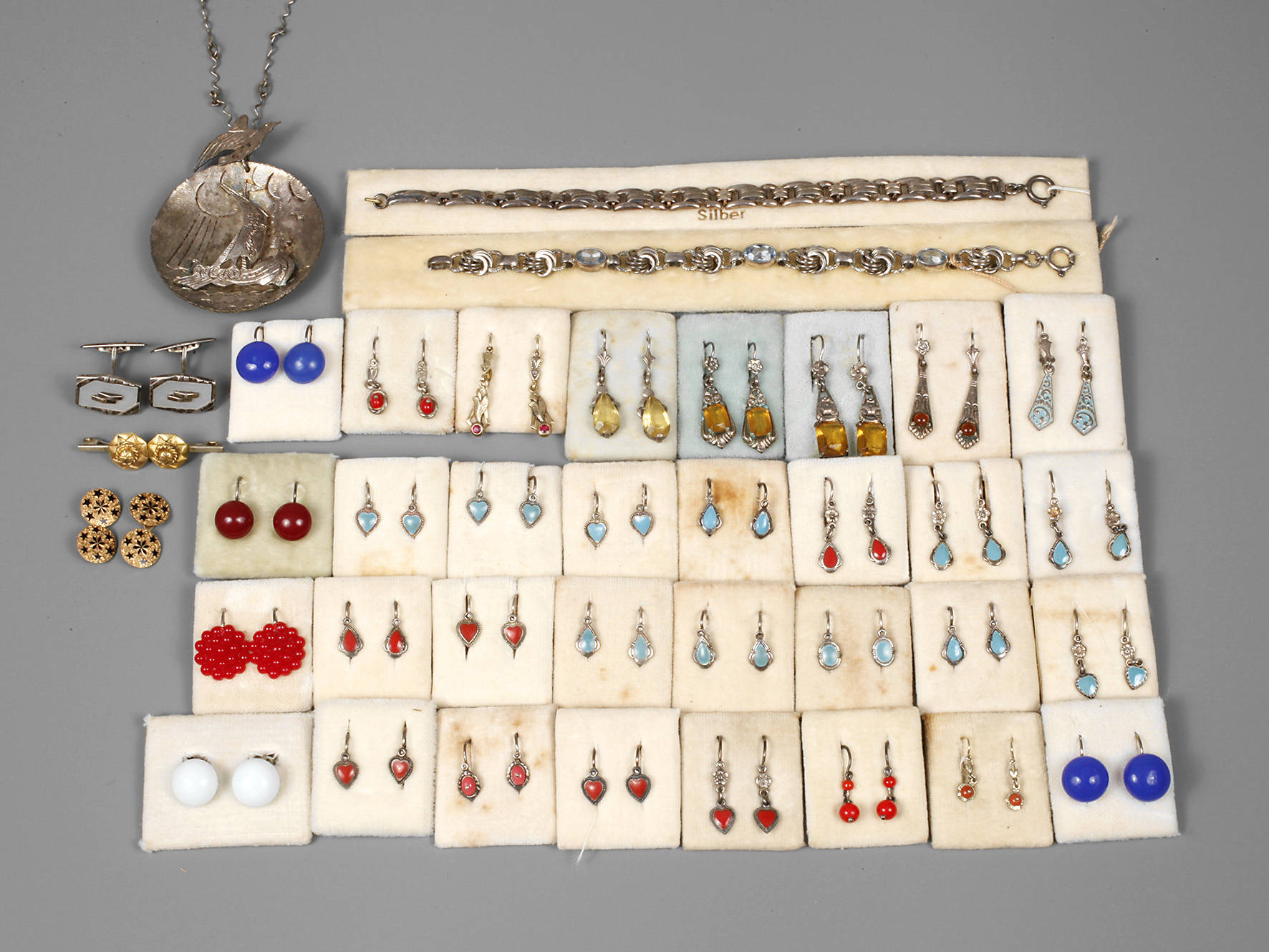 Großes Konvolut Silberschmuck