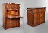Außergewöhnlicher Biedermeiersekretär mit Kommode