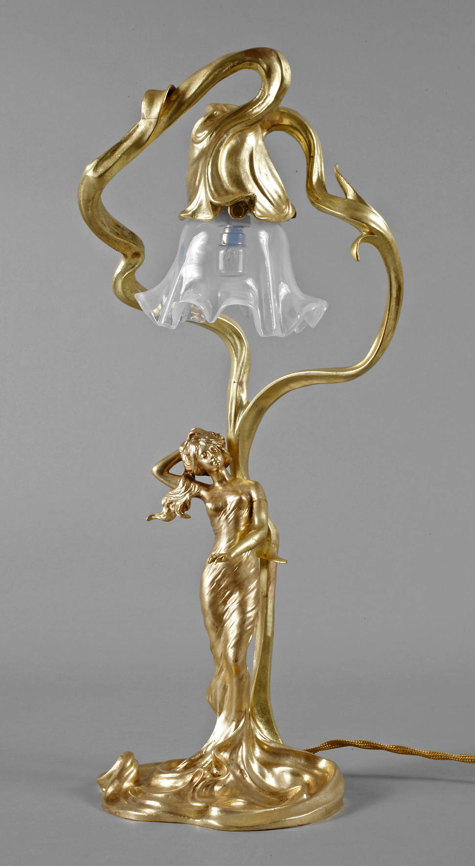 Jugendstil-Tischlampe Charles Emile Jonchery