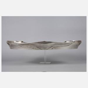 Silber großes Jugendstiltablett