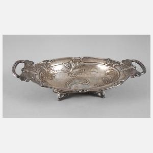 Silberschale mit Schmetterlingen