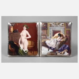 Zigarettenetui Silber Erotika