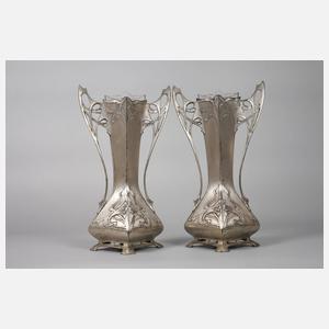 WMF Geislingen Paar Jugendstilvasen