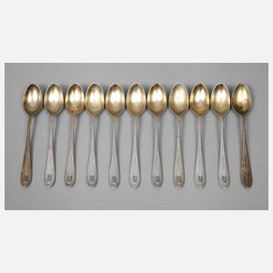 Silber elf Mokkalöffel Hans Christiansen