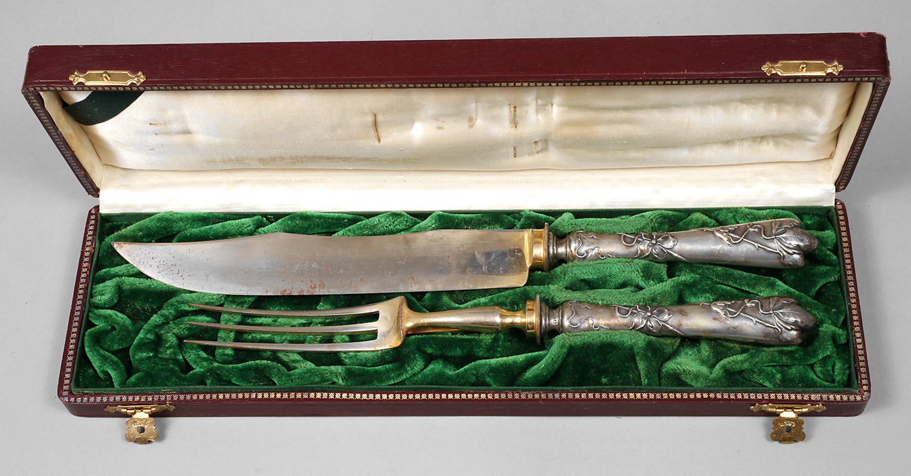 Tranchierbesteck Jugendstil Silber