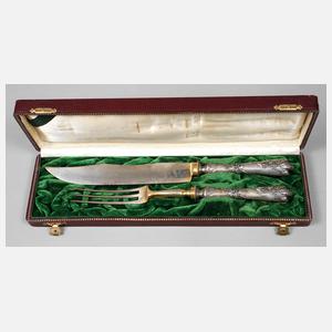 Tranchierbesteck Jugendstil Silber