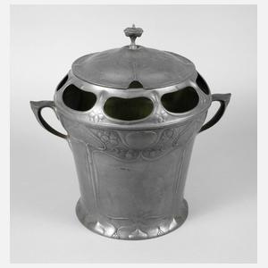 Große Jugendstilbowle Kayserzinn