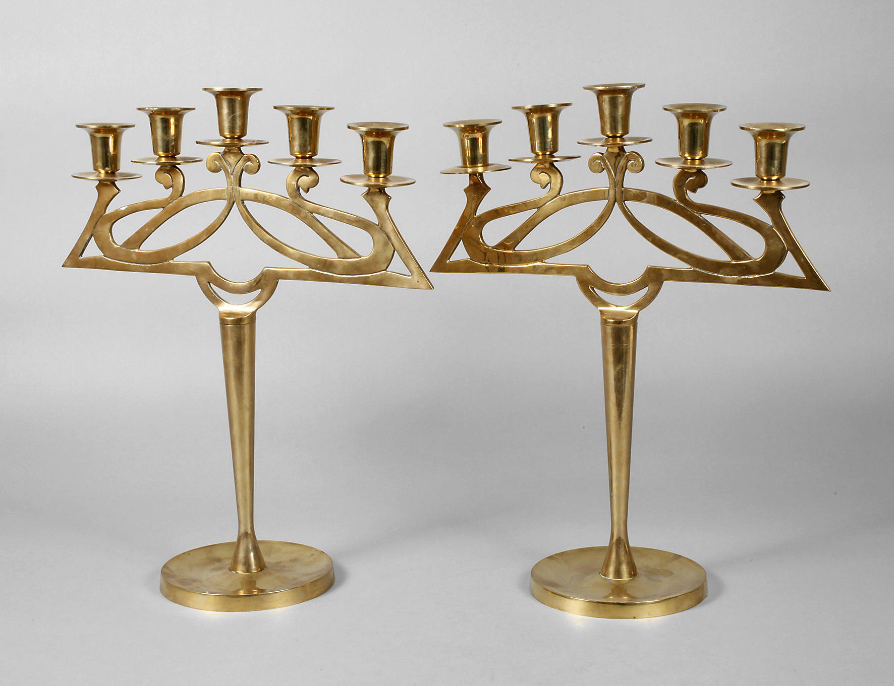 Paar große Jugendstilleuchter