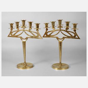 Paar große Jugendstilleuchter