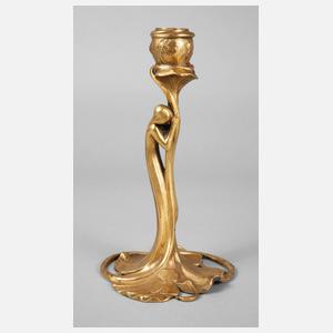 Jugendstilleuchter Bronze