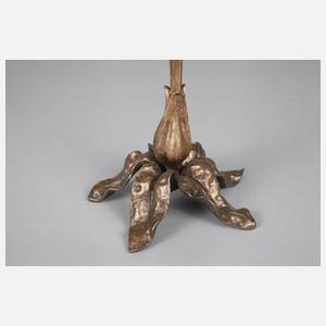 Paar Bronze-Kerzenleuchter Jugendstil