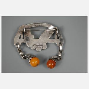 Georg Jensen frühe Jugendstilbrosche