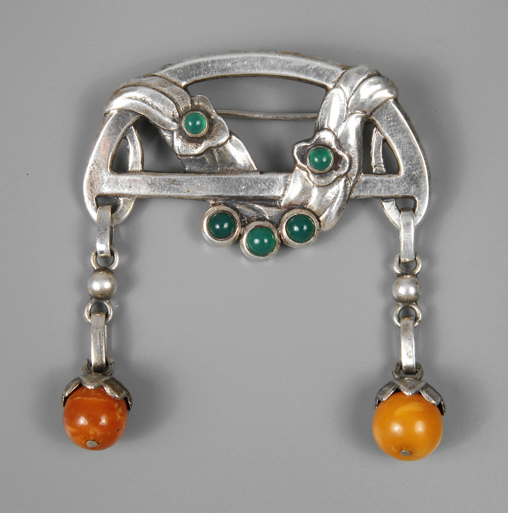 Georg Jensen frühe Jugendstilbrosche