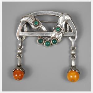 Georg Jensen frühe Jugendstilbrosche