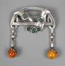 Georg Jensen frühe Jugendstilbrosche