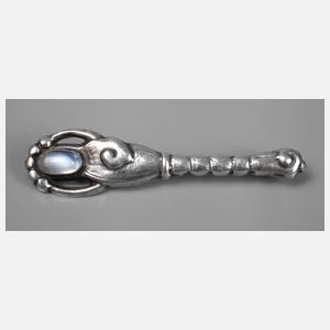 Silberbrosche mit Mondstein