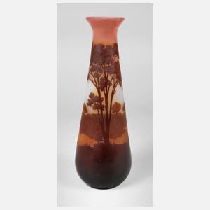 Ätzglasvase Emil Gallé