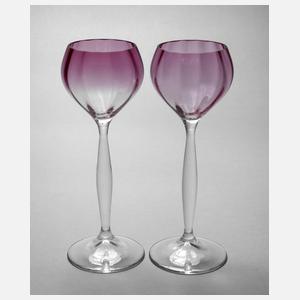 Meyr´s Neffe Paar Stängelgläser Jugendstil